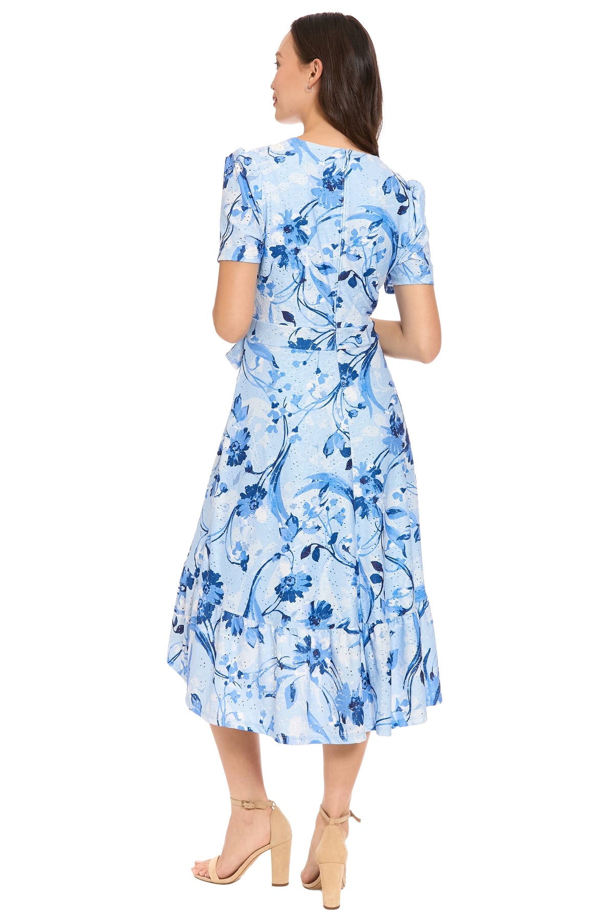 Danixa High Low Ruffle Dress in Enchanted Petals