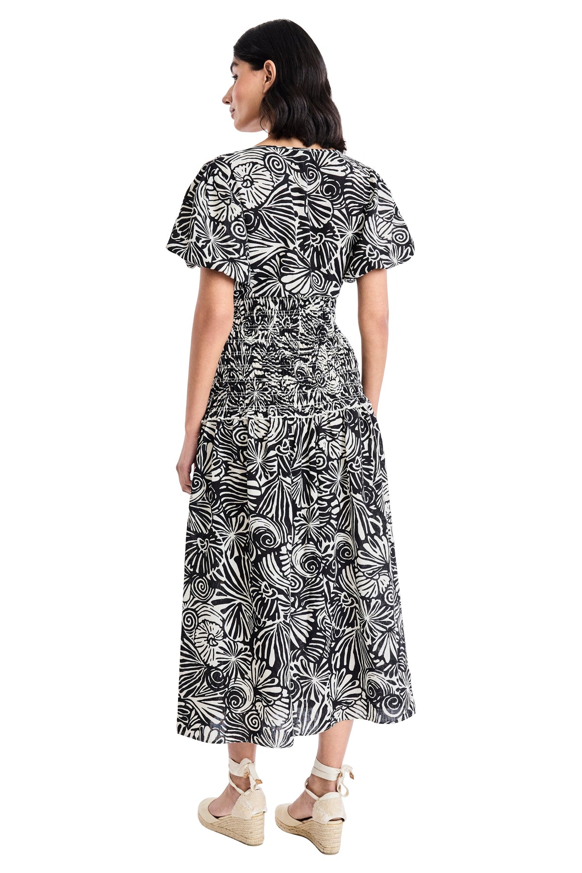 Joseph Smocked Drop Waist Midi - FINAL SALE