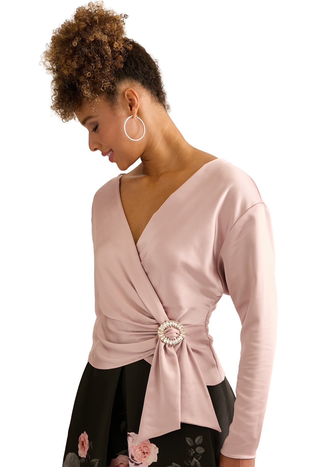 Elms Long Sleeve Wrap Top