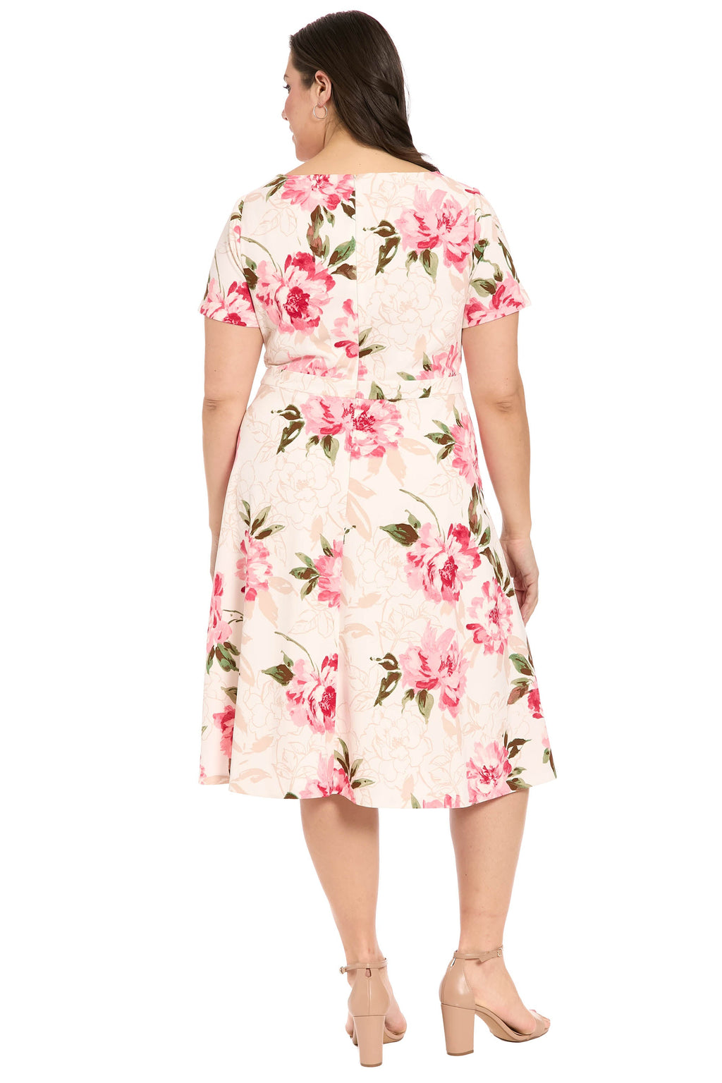 Colleen Curve Neck Side Tie in Outlined Roses
