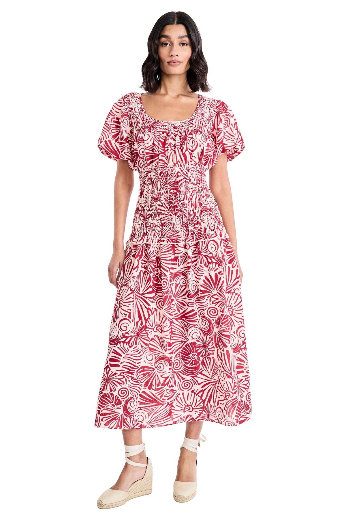 Joseph Smocked Drop Waist Midi - FINAL SALE