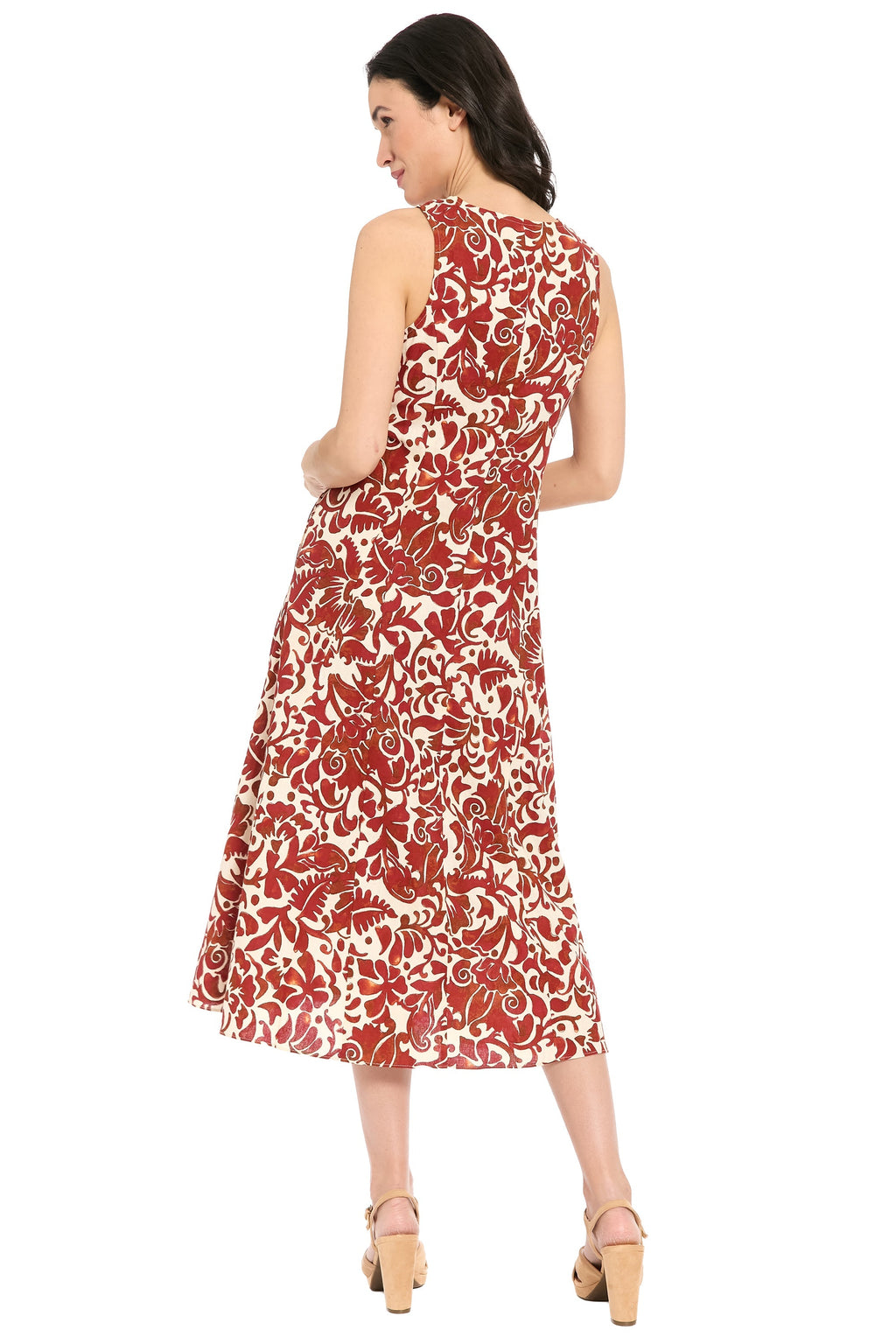 Ilona in Ink Block Floral Linen