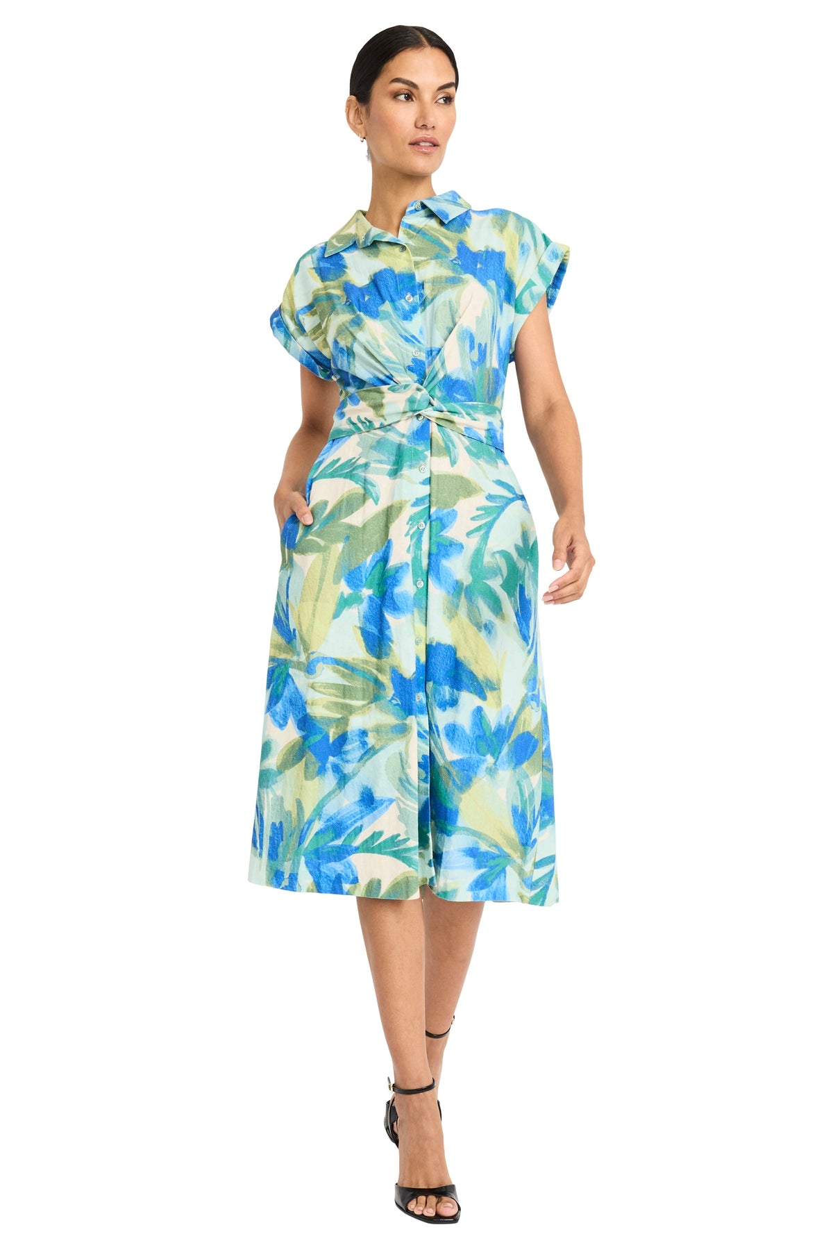 Josephine Shirtdress in Garden Mist - FINAL SALE
