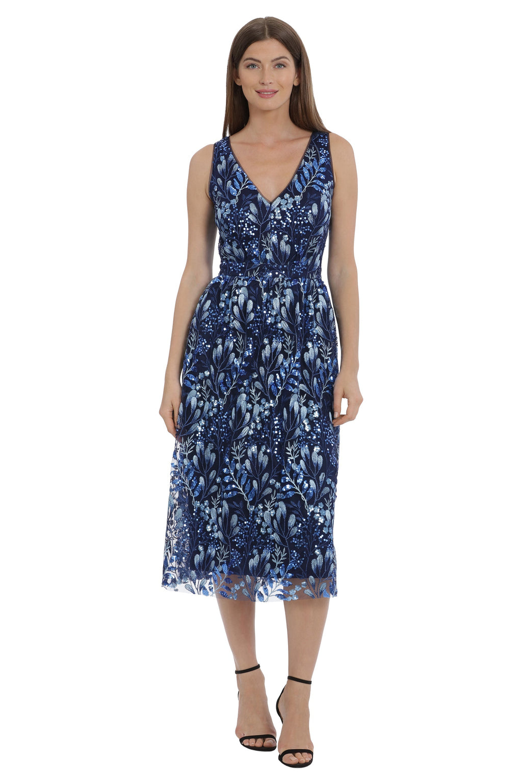 Agnes Embroidered Sequin Fit & Flare