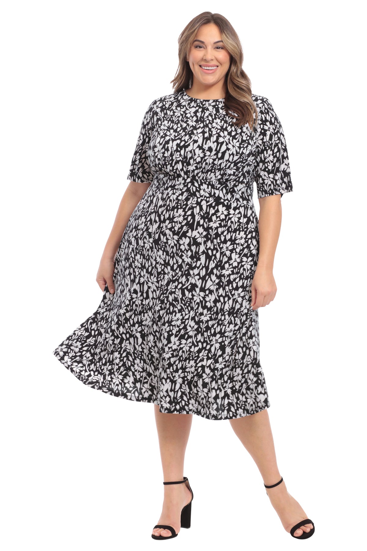 Ayanna in Positive Negative Floral - FINAL SALE