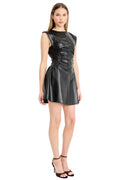 Kimora Faux Leather Fit & Flare Mini