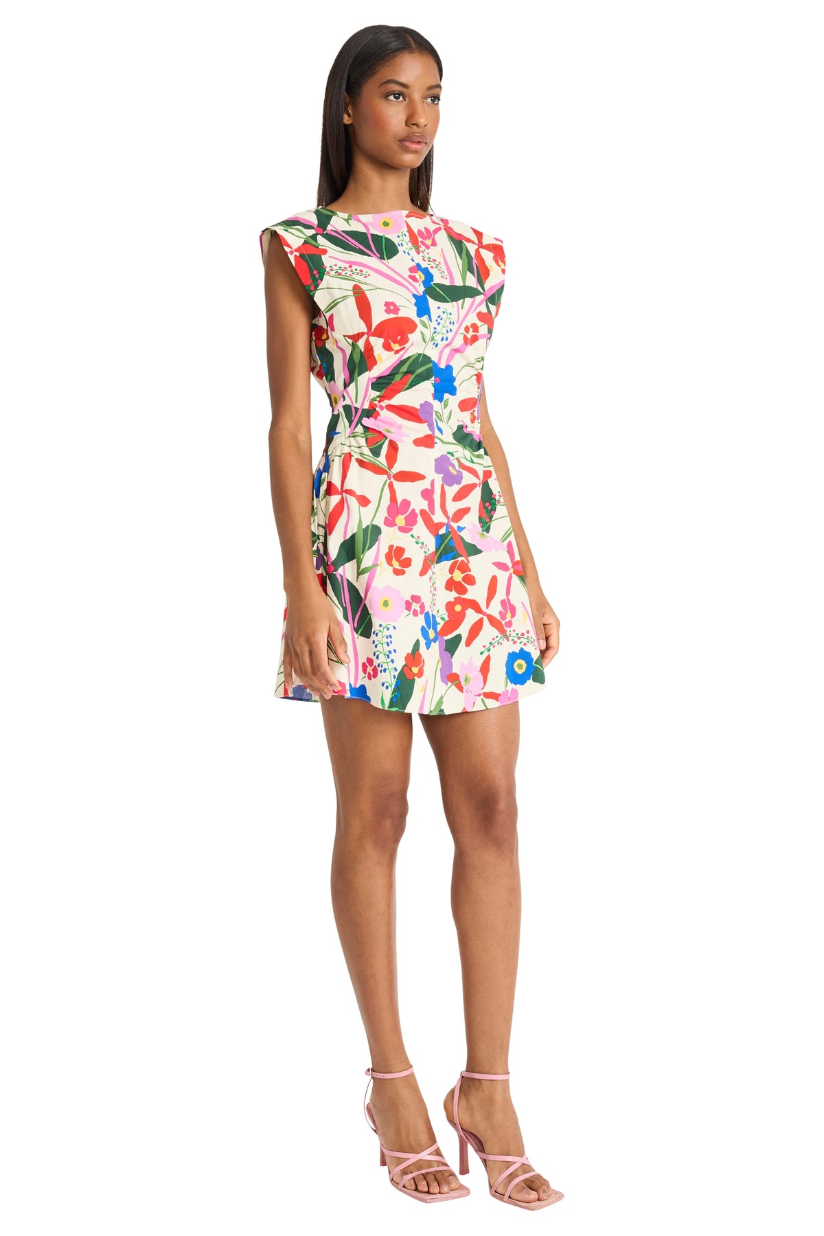 Kimora in Graceful Flowers Mini Fit & Flare Dress
