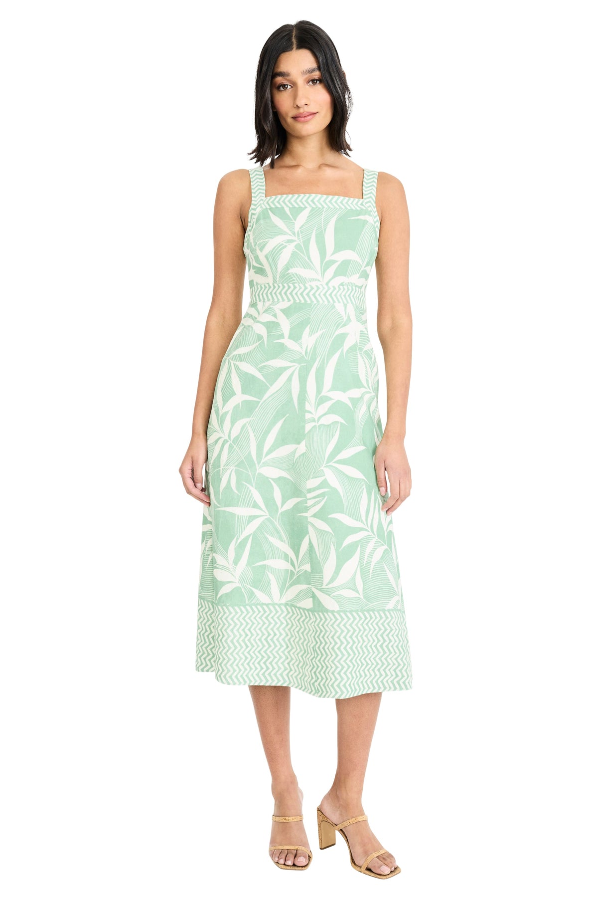 Racquel Sleeveless Graphic Botanical Sheath Dress