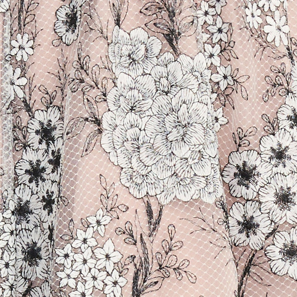 Jemma in Inkwork Embroidered Mesh