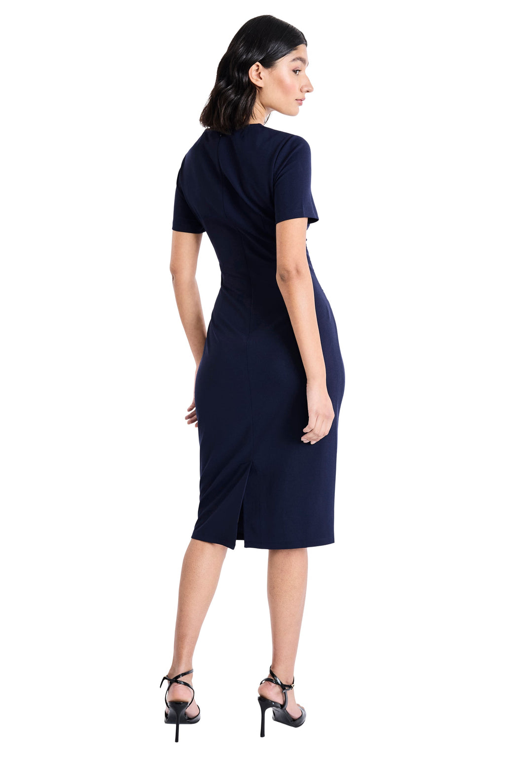 Kina Short Sleeve Sheath Midi Dress
