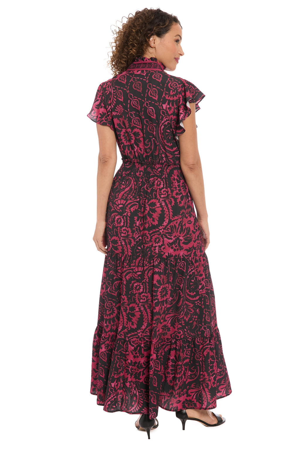 Consuela Cap Sleeve Maxi in Boho Patchwork