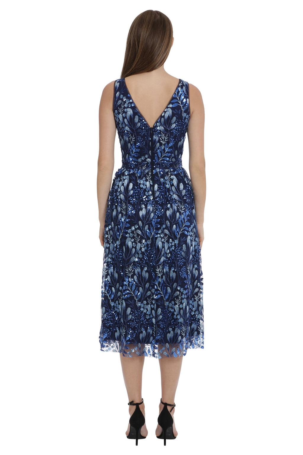 Agnes Embroidered Sequin Fit & Flare
