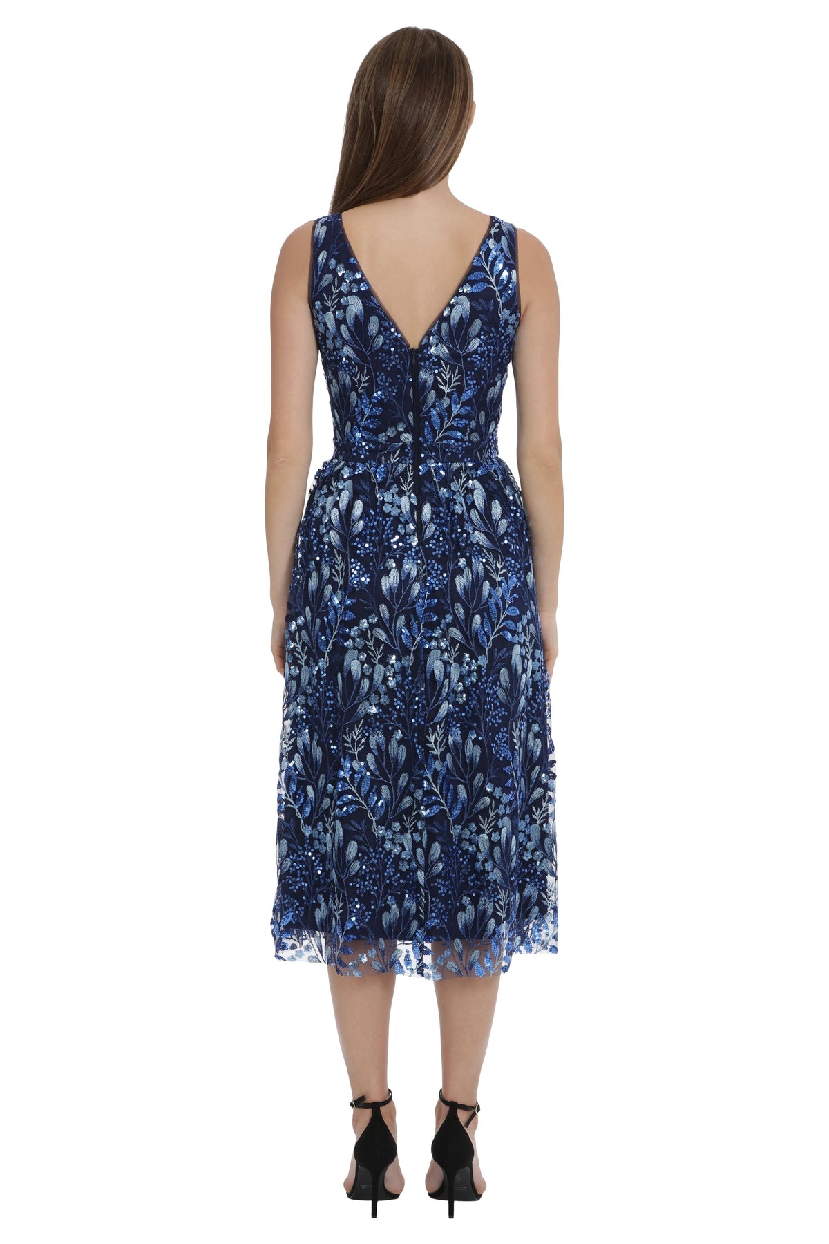 Agnes Embroidered Sequin Fit & Flare