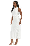 Glory Halter Cowl Neck Side Twist Midi