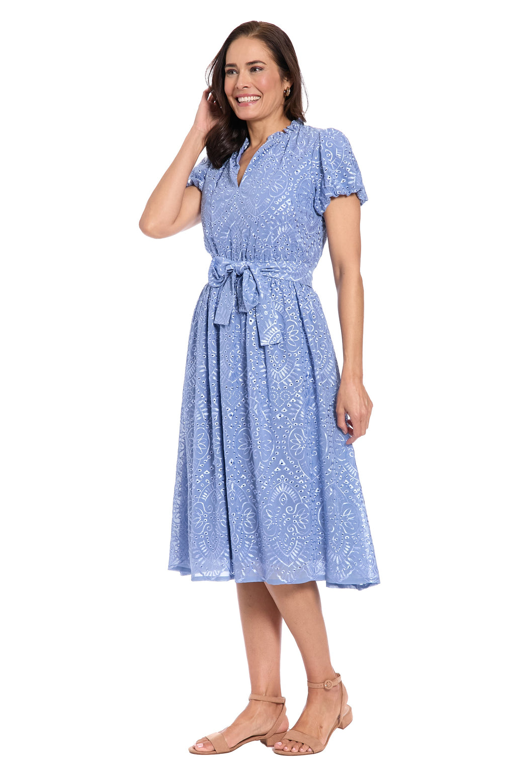 Blair Midi in Medallion Eyelet Embroidery