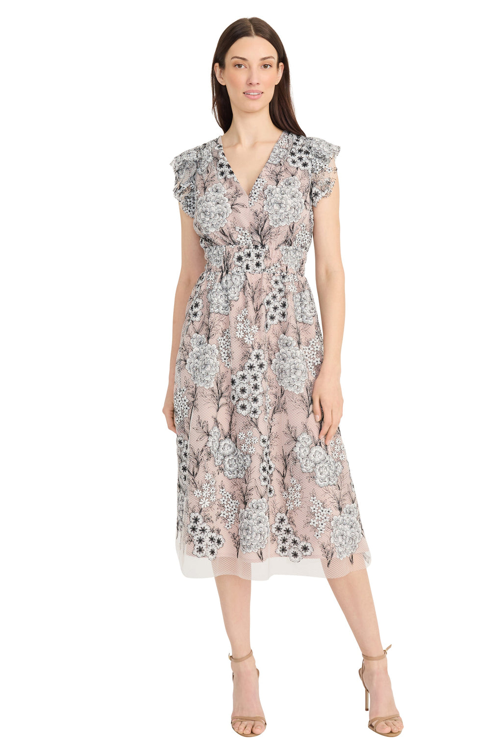 Jemma in Inkwork Embroidered Mesh