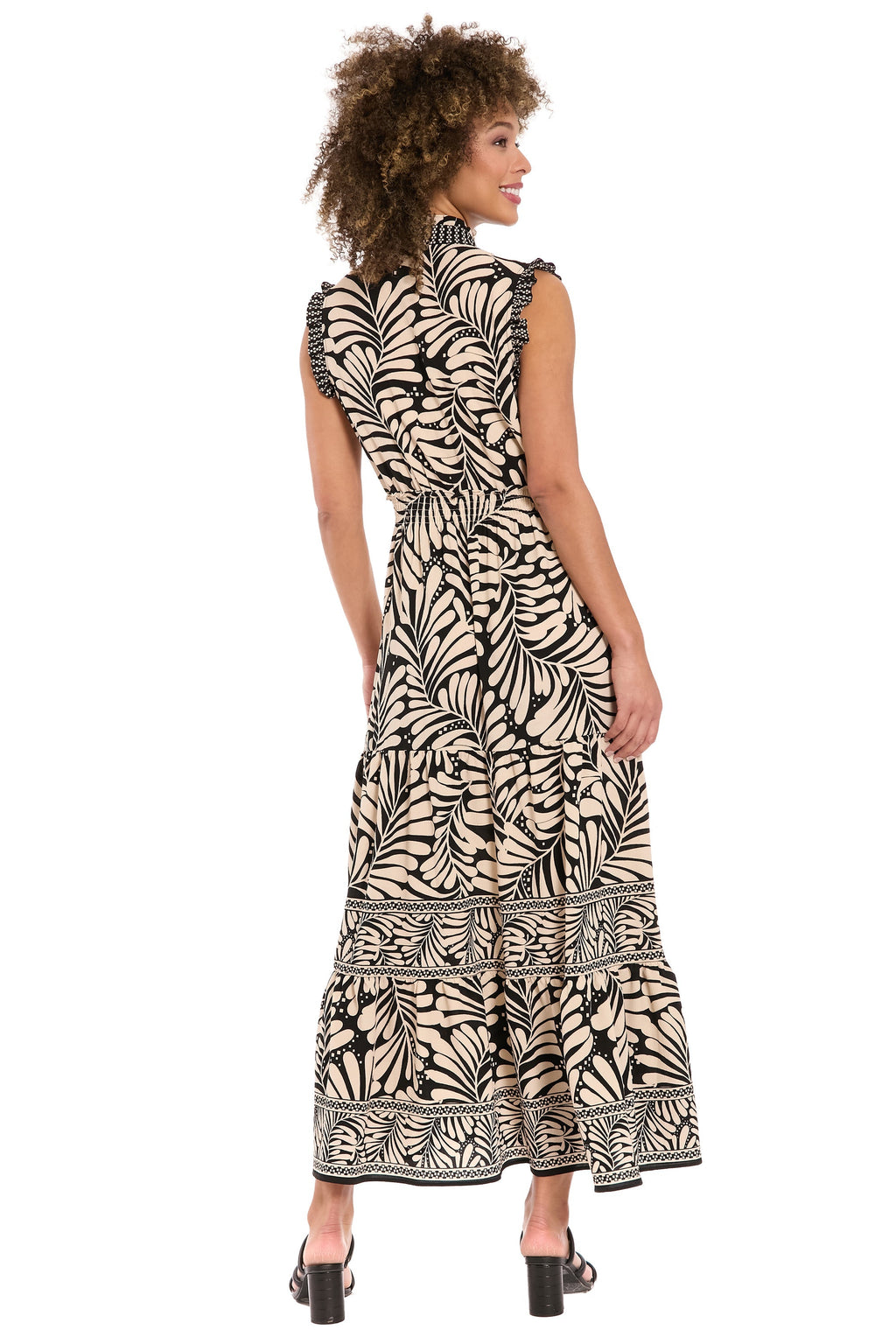 Consuela Sleeveless Maxi in Leaf Print