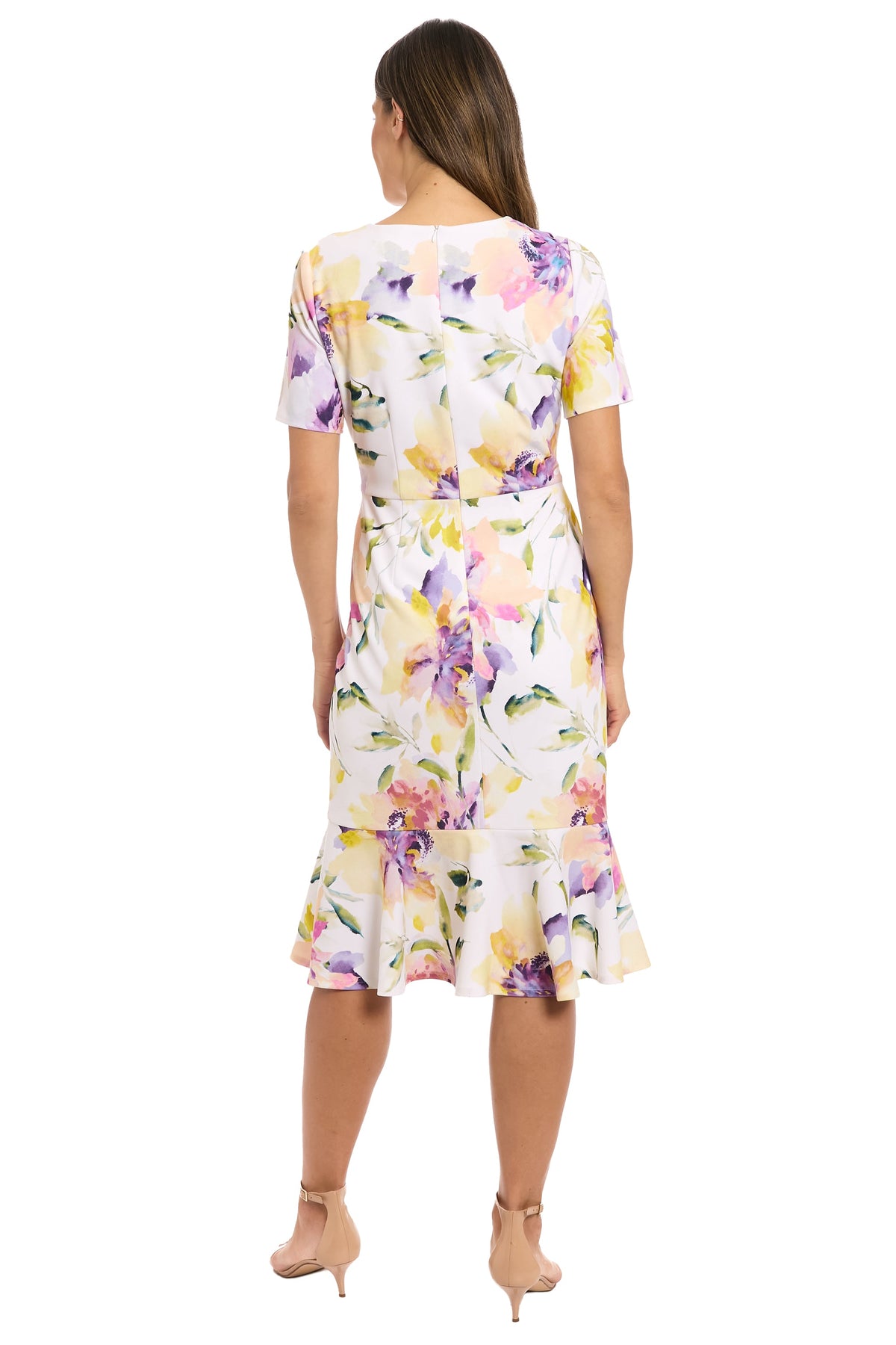 Brandi Curve in Watercolor Blooms - FINAL SALE