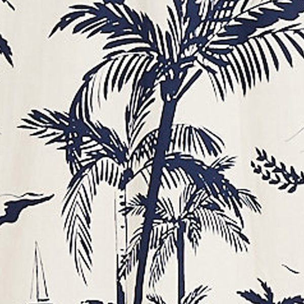Dulcie Cotton Shirtdress in Riviera Border