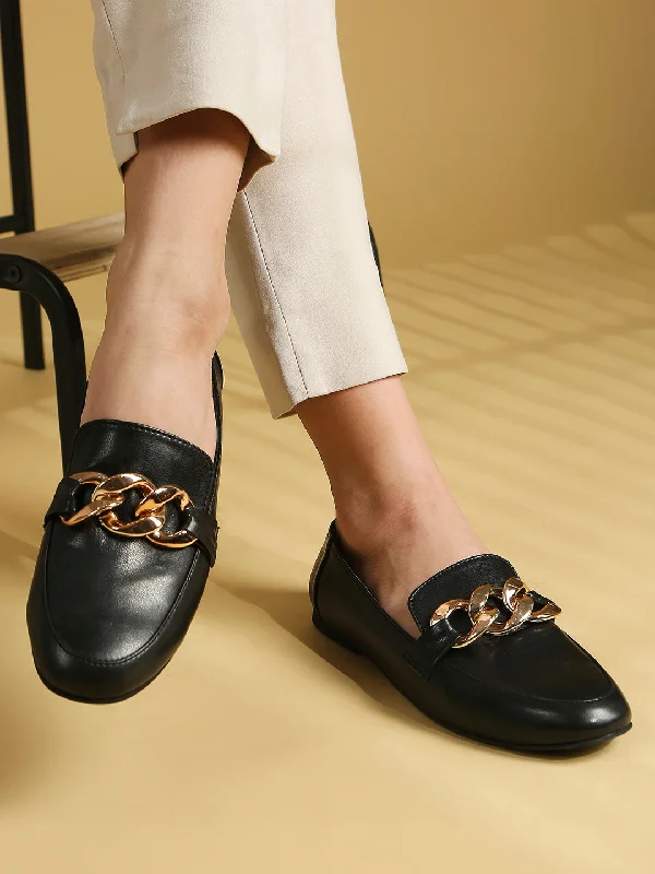 Women Black Flats Ballerinas