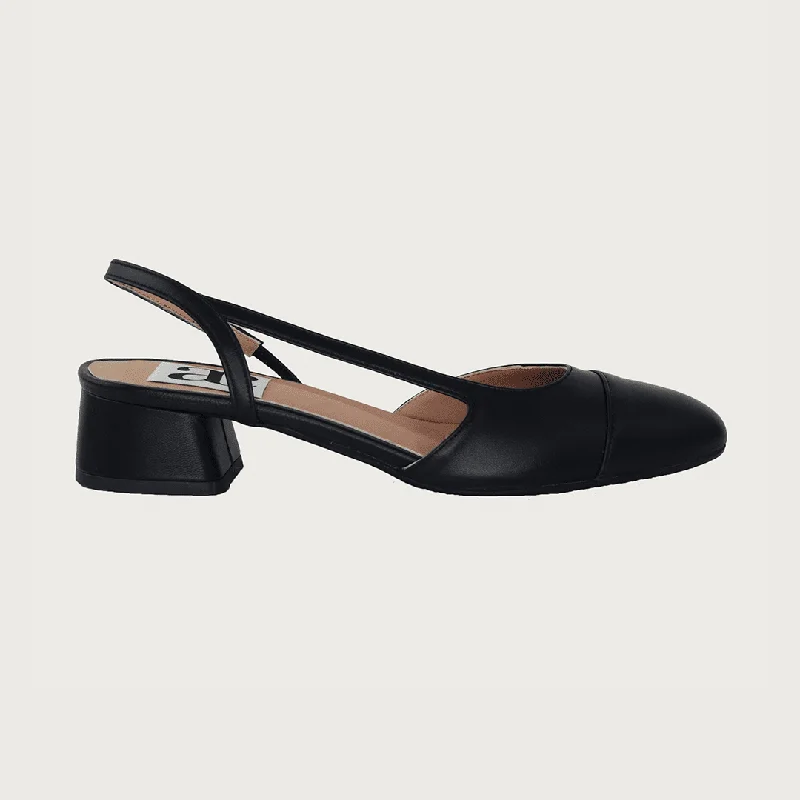 Chloe 30 Slingback Black-Black Leather