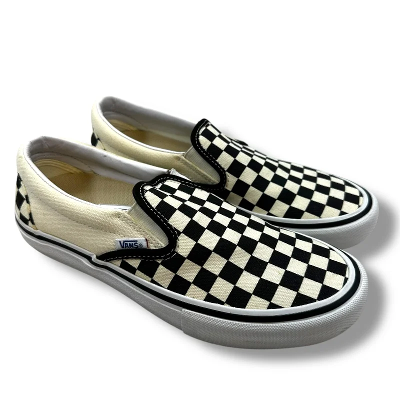 Shoes Flats By Vans In Checkered Pattern, Size: 9