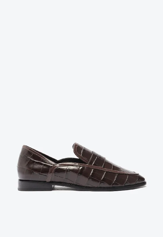 Maurice Croco Embossed Flat