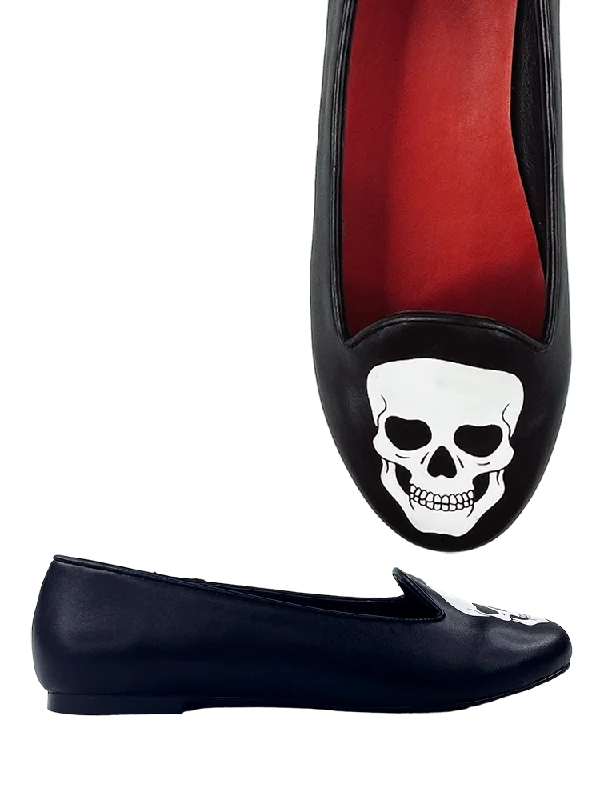 LYDIA SKULL FLAT - BLACK