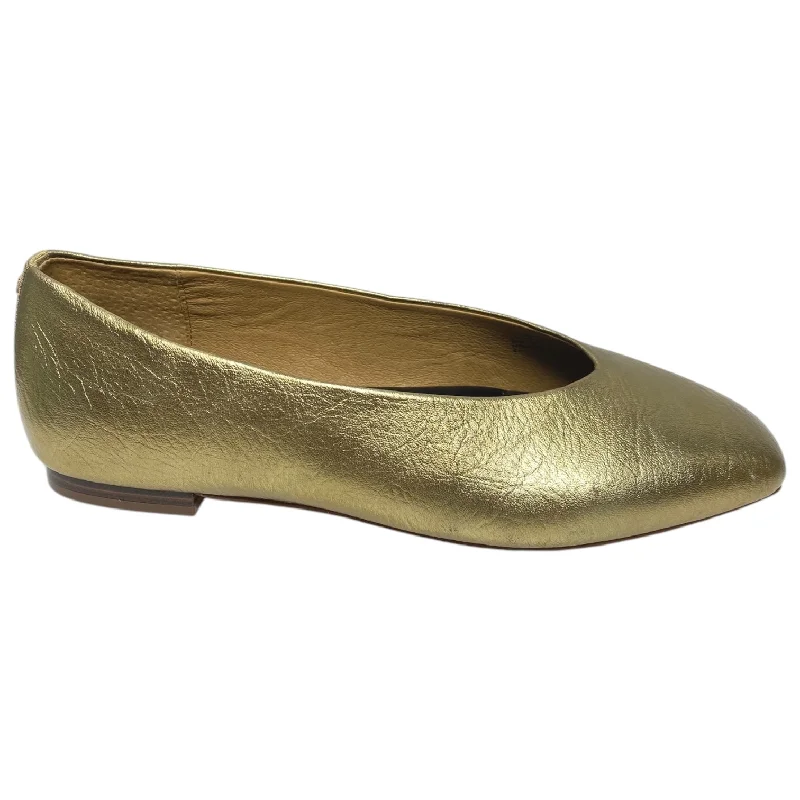 Shoes Flats By Birdies In Gold, Size: 8.5