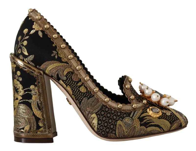 Dolce & Gabbana Elegant  Jacquard Brocade Women's Pumps