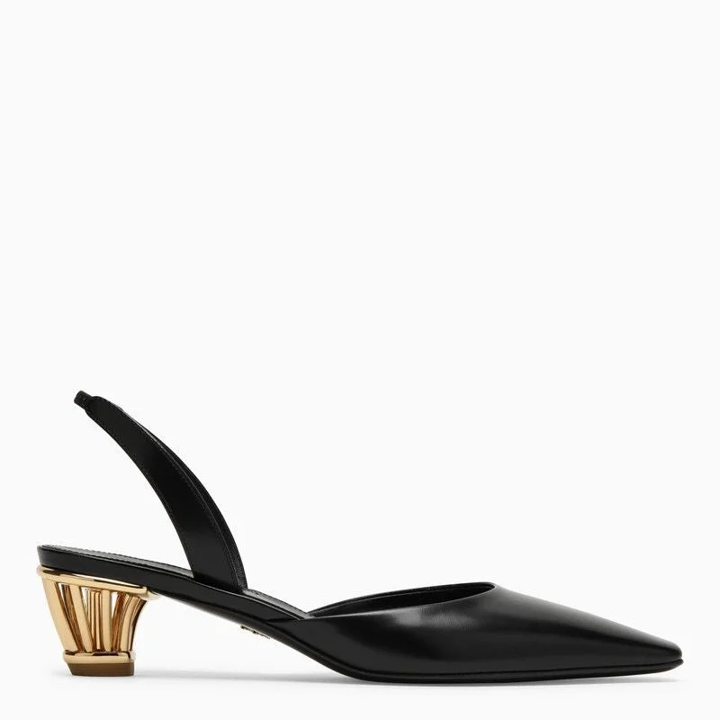 Ferragamo Elegant Slingback Pumps with Cage Heel