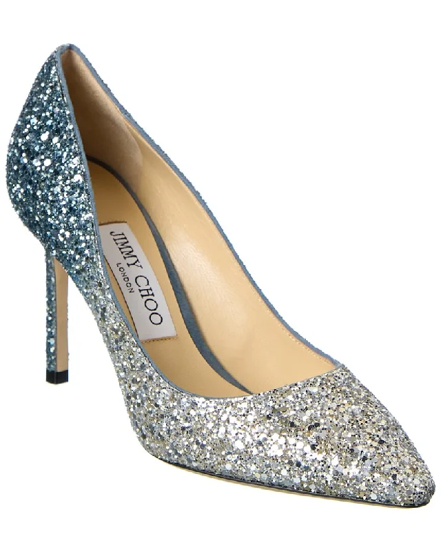 Jimmy Choo Romy 85 Glitter Pump