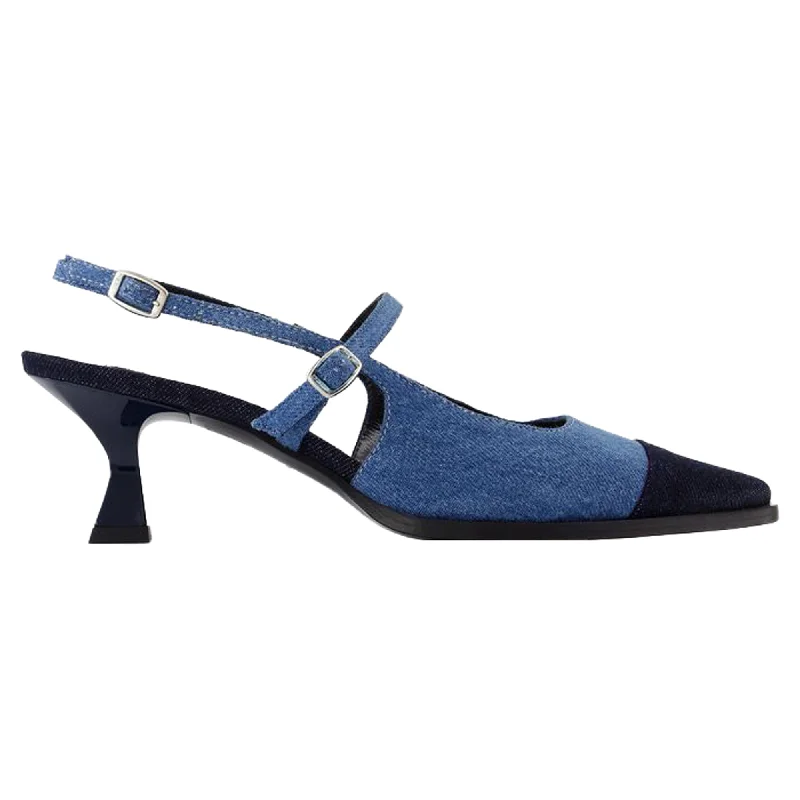 Cecile Pumps - Carel - Cotton - Blue