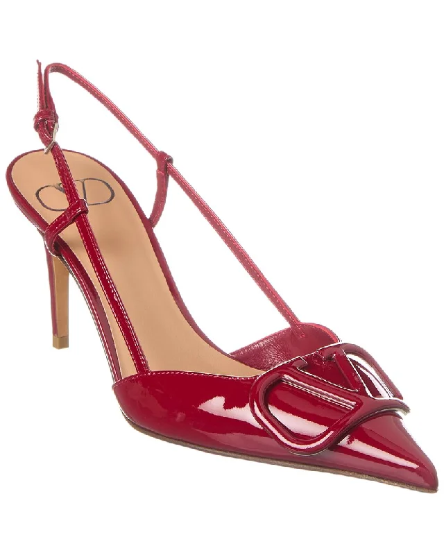 Valentino VLogo 80 Patent Slingback Pump