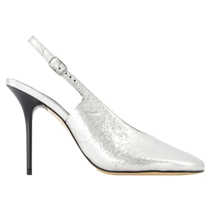 Foil Ufo Heel Pumps - Coperni - Leather - Silver