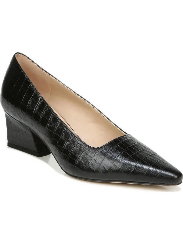 Tudor 2 Womens Leather Pointed Toe Pumps