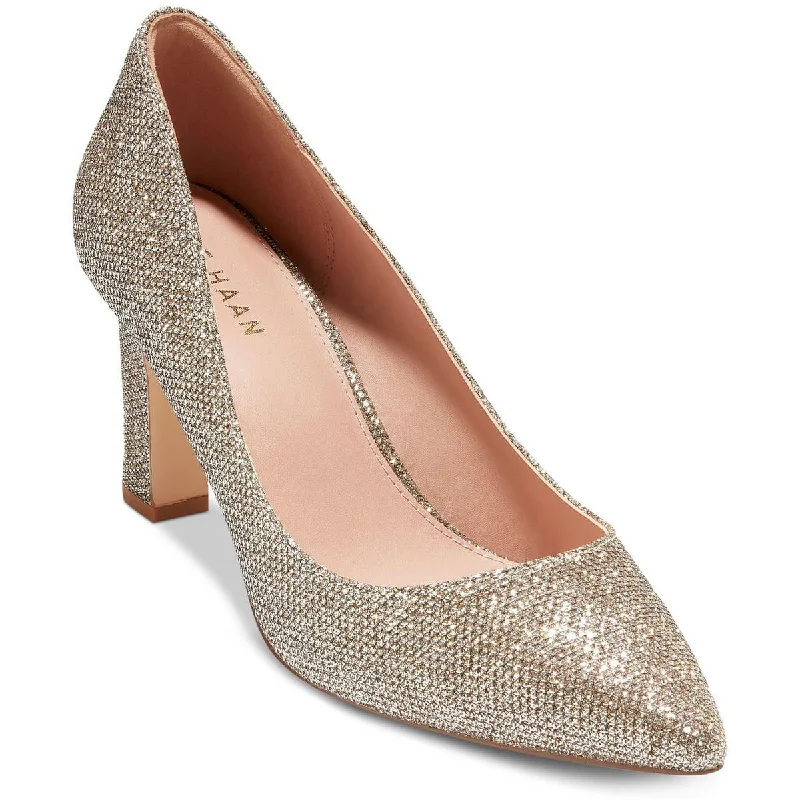 Mylah Womens Glitter Pointed Toe Pumps