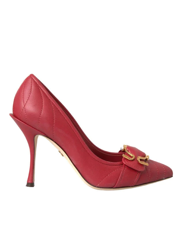 Dolce & Gabbana  Devotion Leather Heels Pumps Women's Shoes