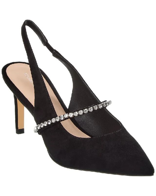 Stuart Weitzman Crystalline 75 Leather Slingback Pump