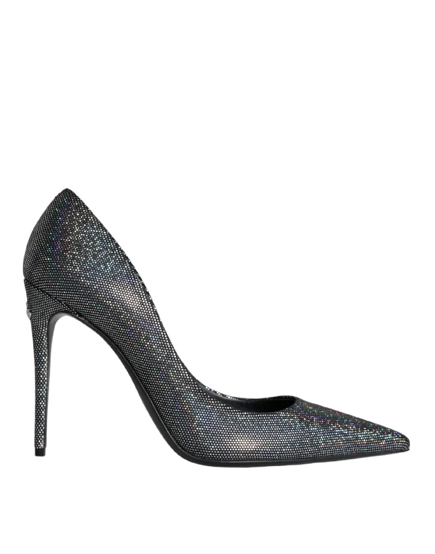 Dolce & Gabbana multi Strass Leather Heels Pumps Women's Shoes