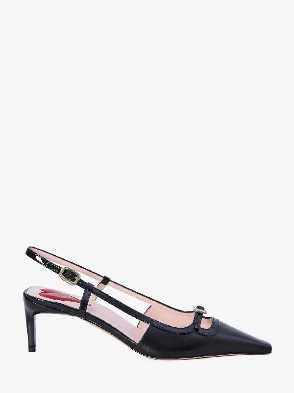 ROGER VIVIER Sophisticated Mini Buckle Slingback Pumps with Tapered Toe - 5.5cm Heel Height