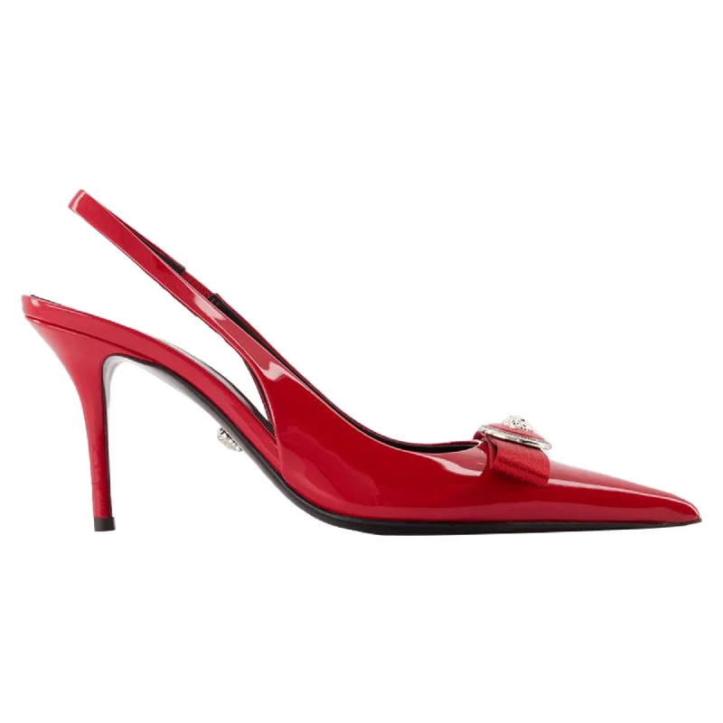 Gianni Ribbon Pumps - Versace - Leather - Red