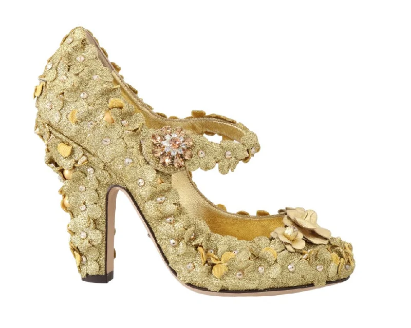 Dolce & Gabbana  Floral Crystal Embellished Women's Pumps