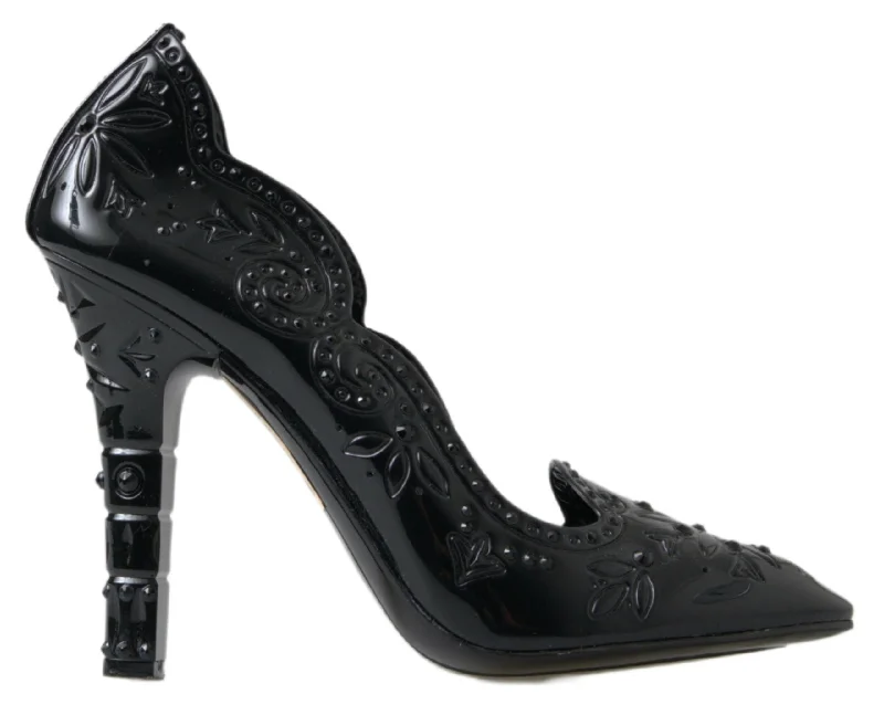 Dolce & Gabbana Elegant  Crystal Cinderella Women's Pumps