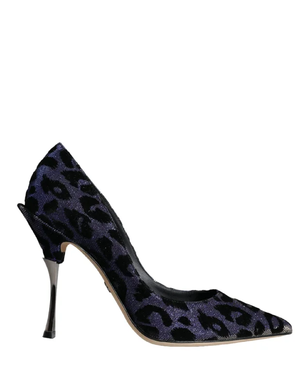 Dolce & Gabbana   Leopard Lurex Heels Pumps Women's Shoes