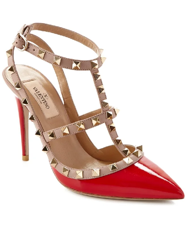 Valentino Rockstud Caged Patent Pump