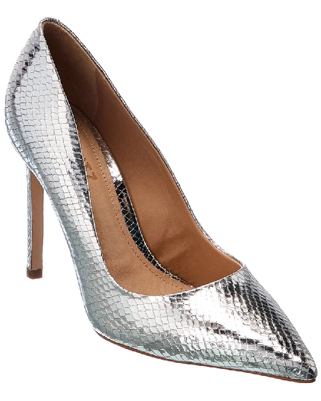 SCHUTZ Lou Snake-Embossed Leather Pump