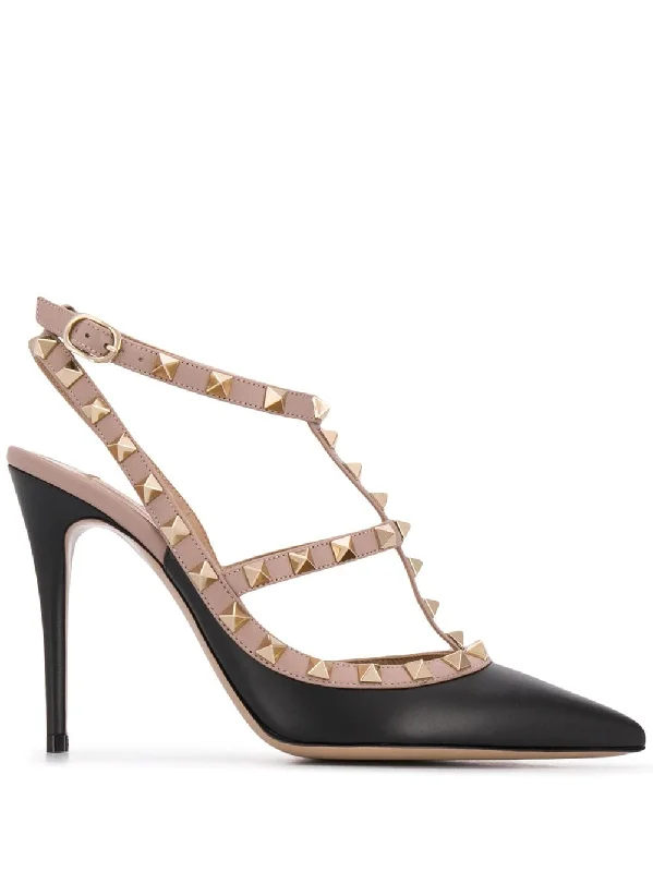 VALENTINO GARAVANI Rockstud Leather Slingback Pumps