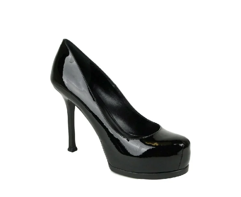 Saint Laurent Women's Patent Leather Tribtoo 80 Platform Pump