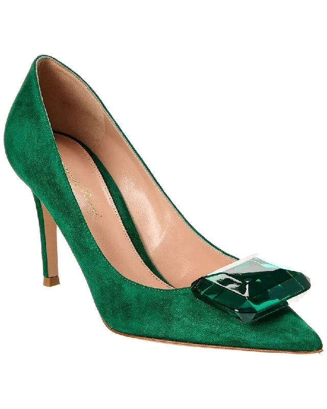 Gianvito Rossi Jaipur 85 Suede Pump